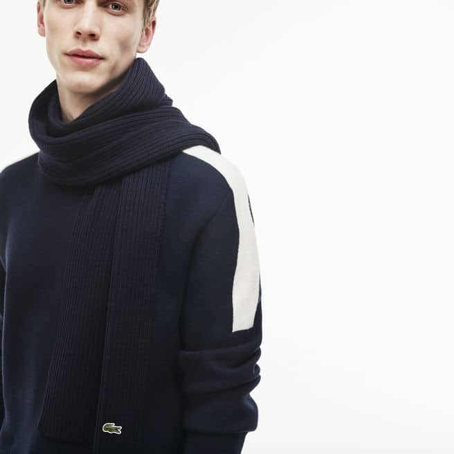 Anoi wees onder de indruk type Lacoste sjaal heren navy - It Rains Fashion