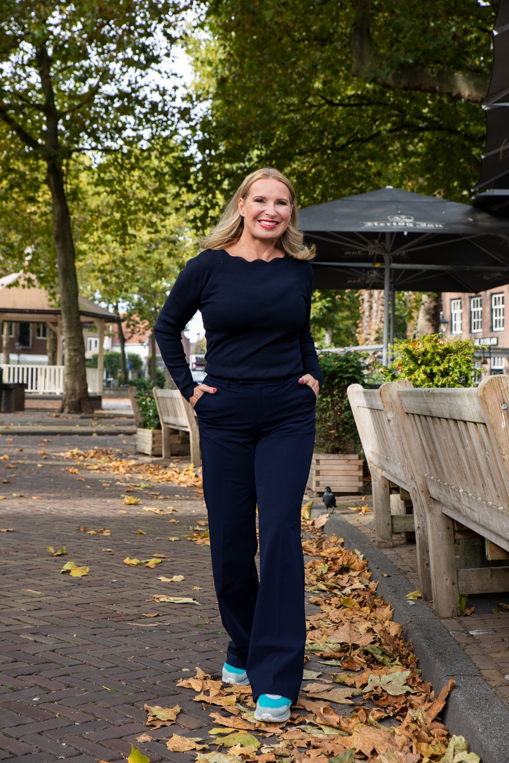 tornado Overstijgen Authenticatie Corel broek Lily Wide navy - It Rains Fashion