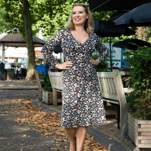 And Co Woman dress Veerle zwart/rood