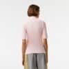 Klassieke Lacoste-damespolo van soepel vallend katoen licht roze mouw  tot elleboog - Afbeelding 2
