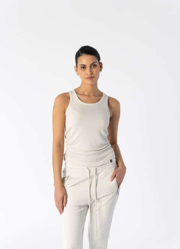 Elias Rumelis Clara Neck top macadamia