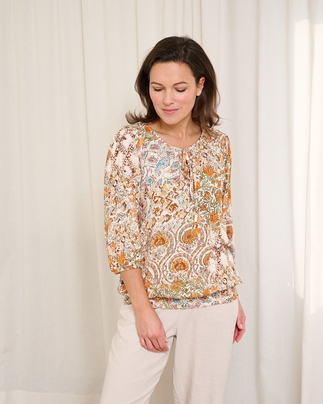 Fos Fashion blouse Vicky garden oranje