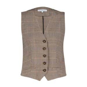 Red Button waistcoat check