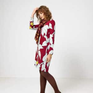 Zilch Dress V-neck Edelweiss bordeaux