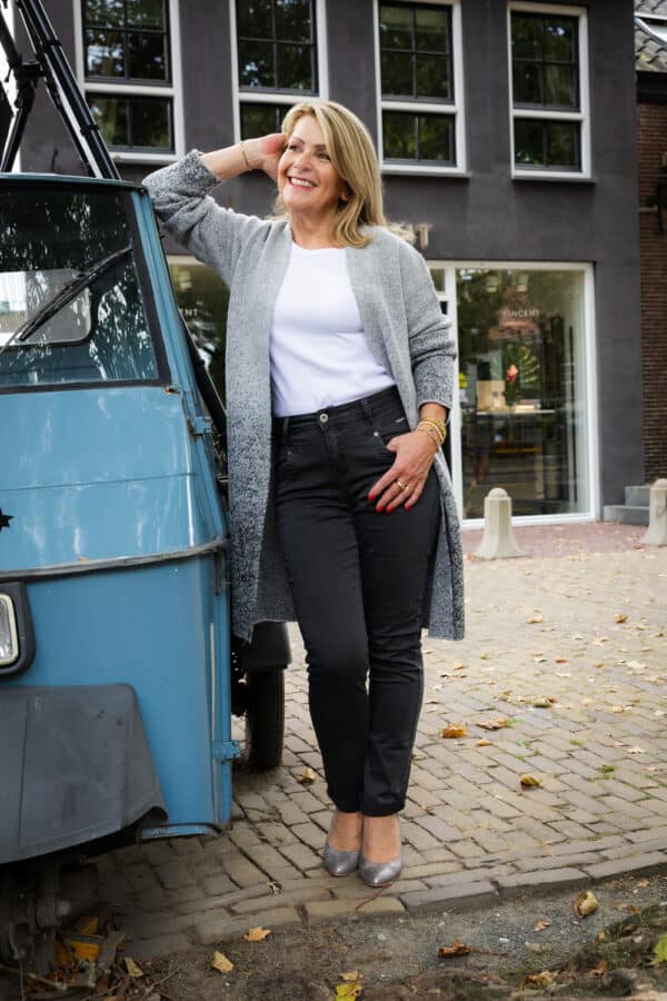 #OOTD Vest grijs met glitters