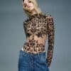 Mesh bodysuit with a textured pattern - Afbeelding 4