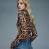 Mesh bodysuit with a textured pattern - Afbeelding 2