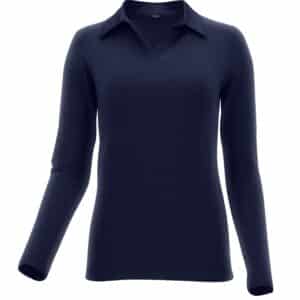 Perfect Line Cotton - Polo Shirt Long Sleeve navy