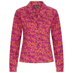 Zilch Blouse long sleeve FLOWER-BED-RASPBERRY
