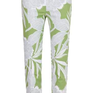 Robell broek rose lime green print