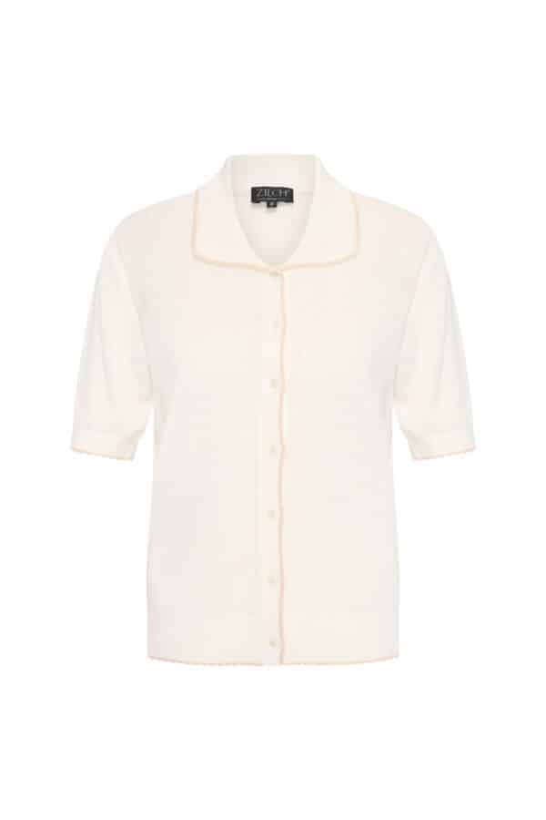 Zilch cardigan offwhite with rosewater details