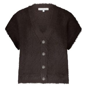 Red Button sleeveless fuzzy espresso