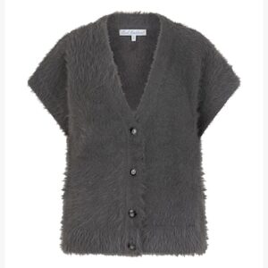 Red Button sleeveless fuzzy lava