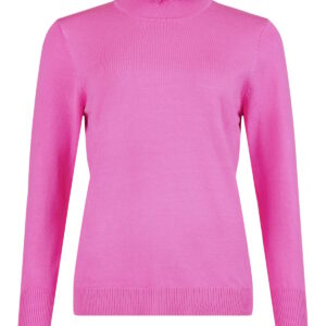 Sunday pullover met ruffle hals pink