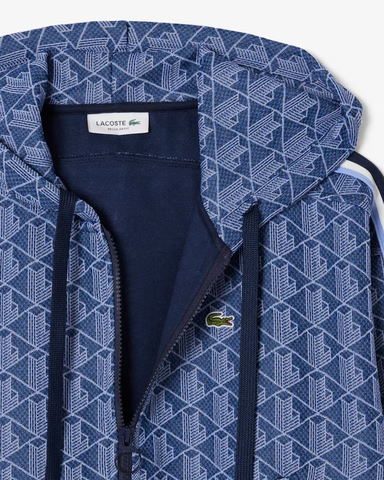 Lacoste Jacquard Monogram Hoodie - Afbeelding 4