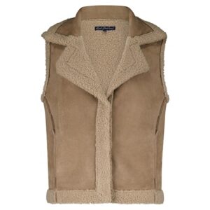 Red Button Teddy waistcoat almond