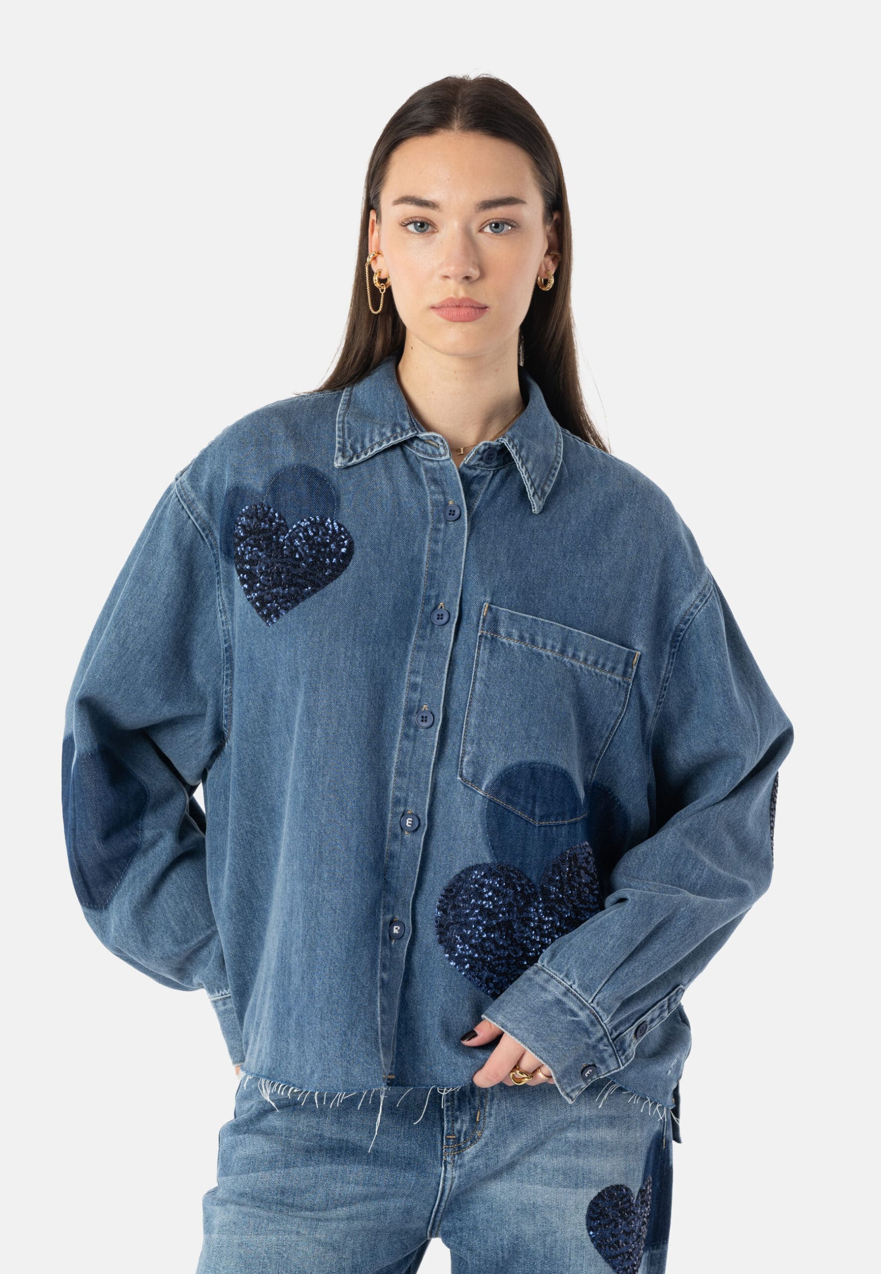 Elias Rumelis Beba Sequins - denim Santorini blue