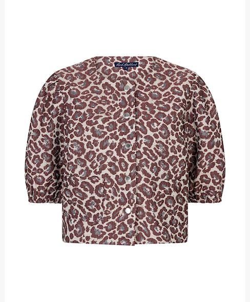 Red Button Danelle Leopard Jacquard rosewood