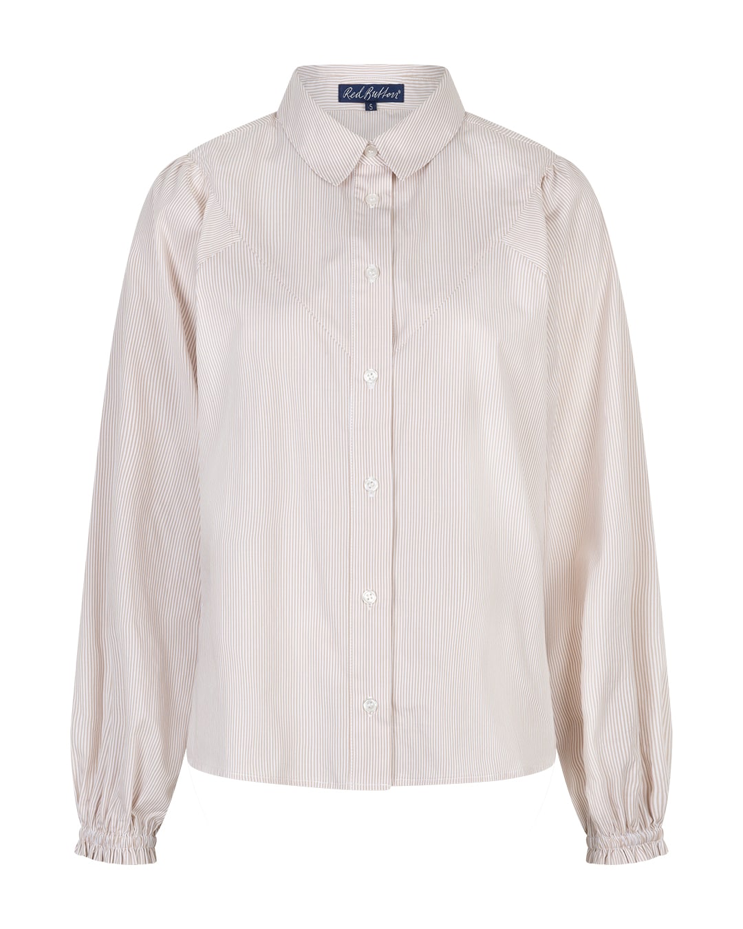 Red Button Victoria Poplin Stripe Long SL Sand – Bild 2