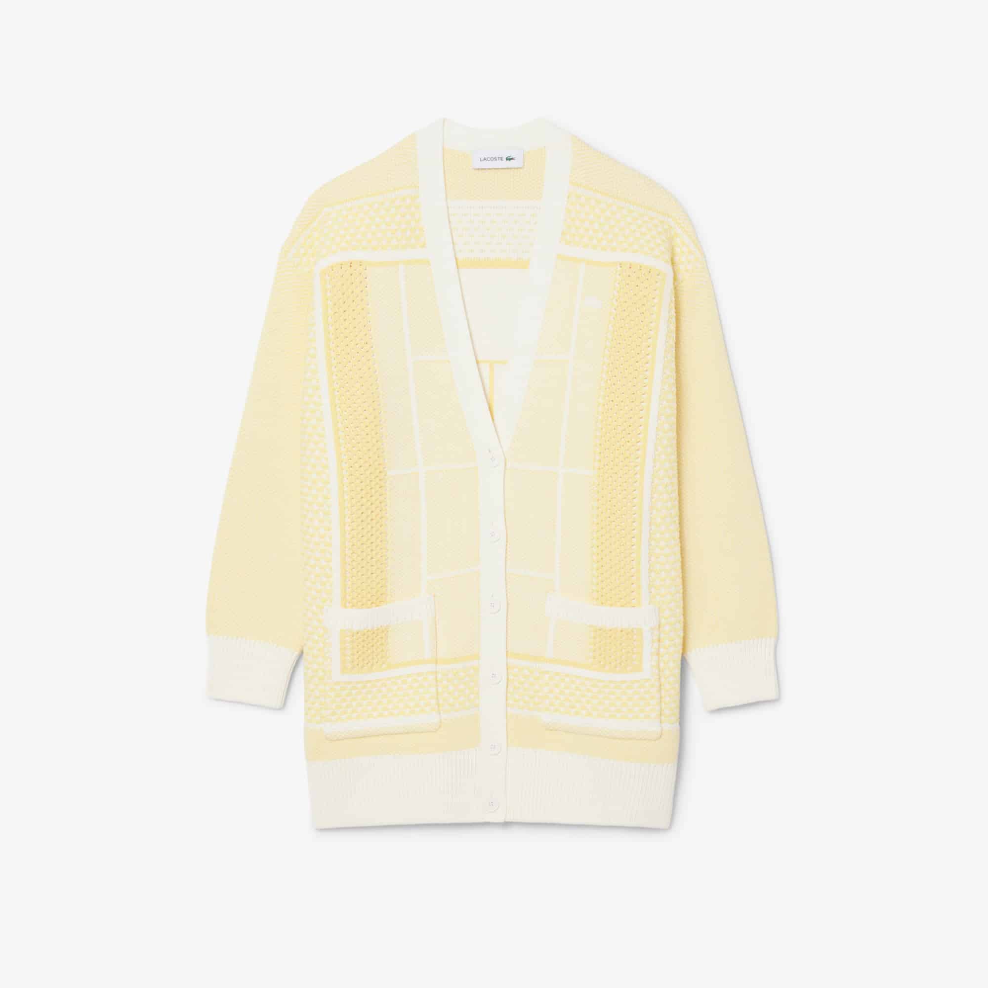 Lacoste Tennisbaan Jacquard Lange Cardigan - Afbeelding 2