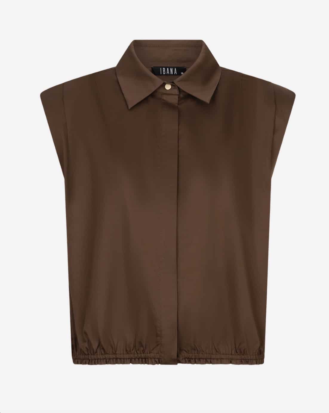 Ibana Tanai top in Bean Brown