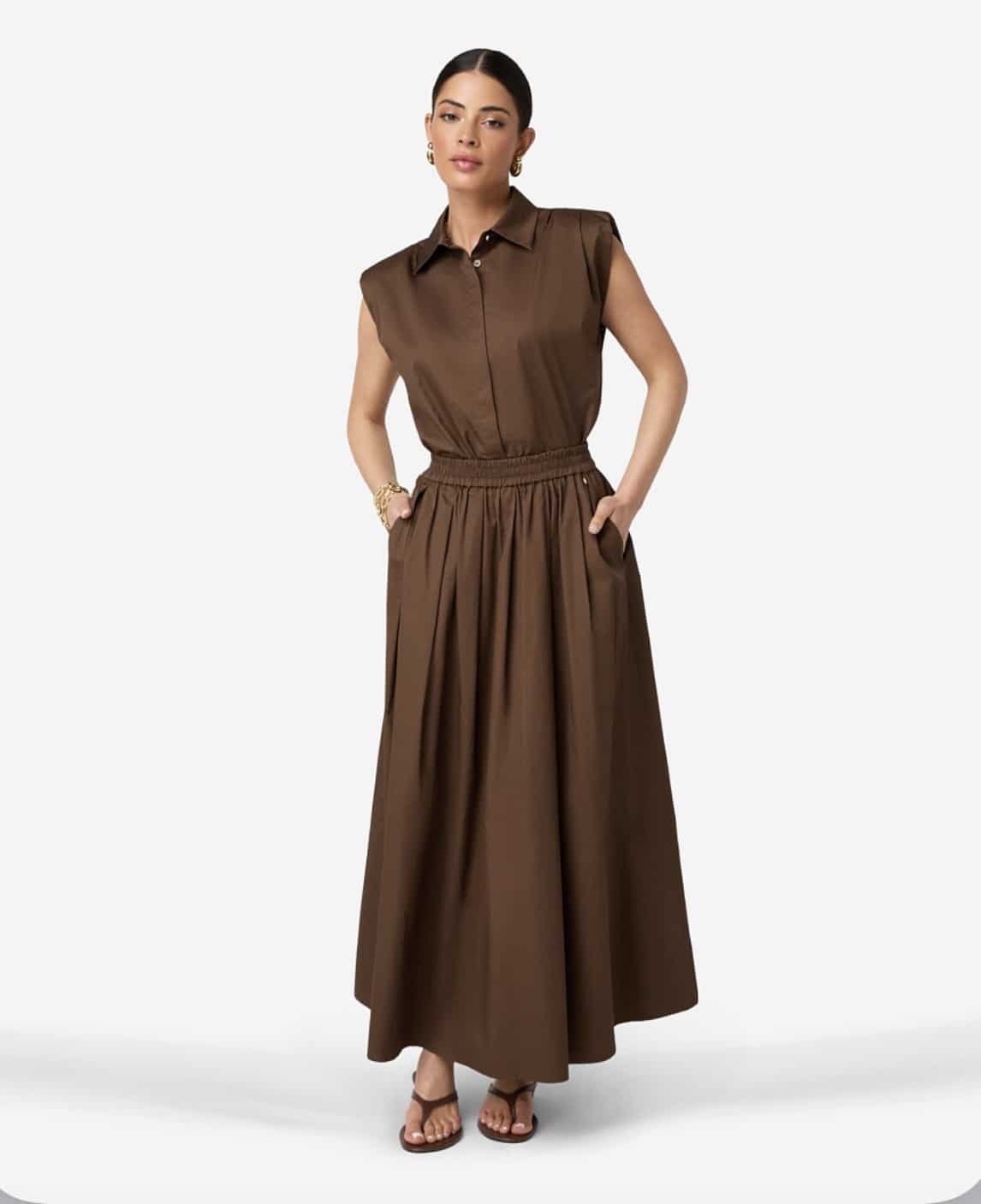 Ibana Sanai skirt in Bean Brown - Afbeelding 2