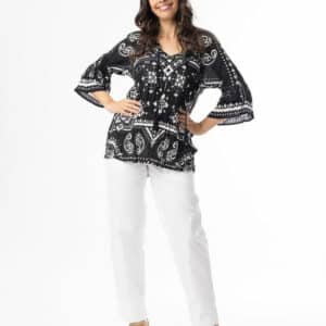 Orientique Boho Tops Shape 1 Bandana Black