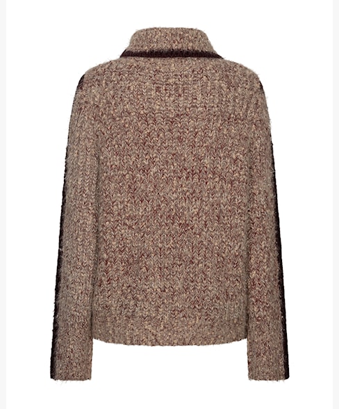Red Button Cocoon sweater darkberry - Afbeelding 2