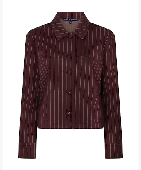Red Button Jacket punta pinstripe burgundy