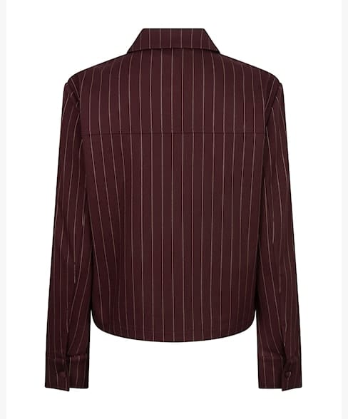 Red Button Jacket punta pinstripe burgundy - Afbeelding 2